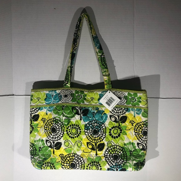 Vera Bradley Handbags - Vera Bradley East West tote LIMES UP retired Bag purse carry on Beach Womens